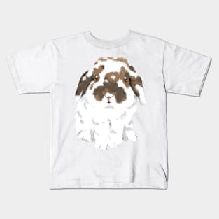 Broken White Holland Lop Rabbit | BulBul Bunny | Bunniesmee Kids T-Shirt